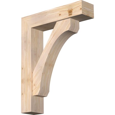 Ekena Millwork Legacy Block Smooth Bracket w/ Offset Brace, Douglas Fir, 7 1/2"W x 32"D x 40"H BKT0806X32X40LEC05SDF